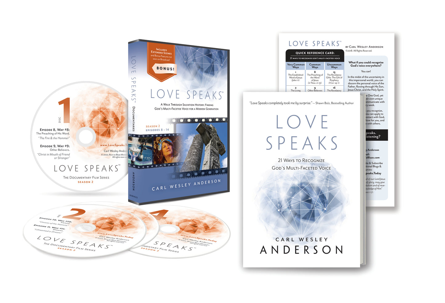 LOVE SPEAKS DVD & PAPERBACK BOOK BUNDLE